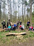 13th vApr 2025, the group resting after the tree chewing contest. - Apr 2025 Walks